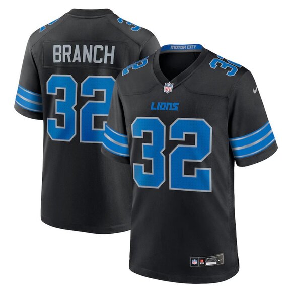 Detroit Lions Brian Branch Nike Black NFL Game Jersey - Picture 1 of 3